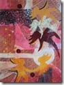 "Sun Dance" ©2010 Maro Lorimer, 14 x 19 inches, mixed media collage