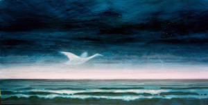 SOLD "The Last Bird" 24x48, acrylic on canvas