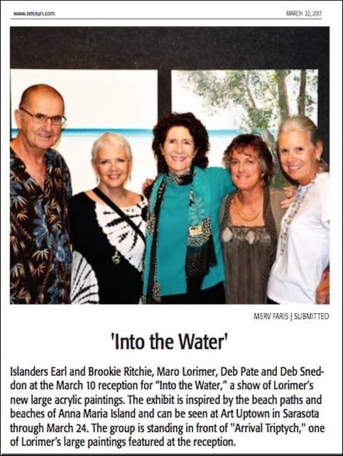 "Into The Water" exhibition reception