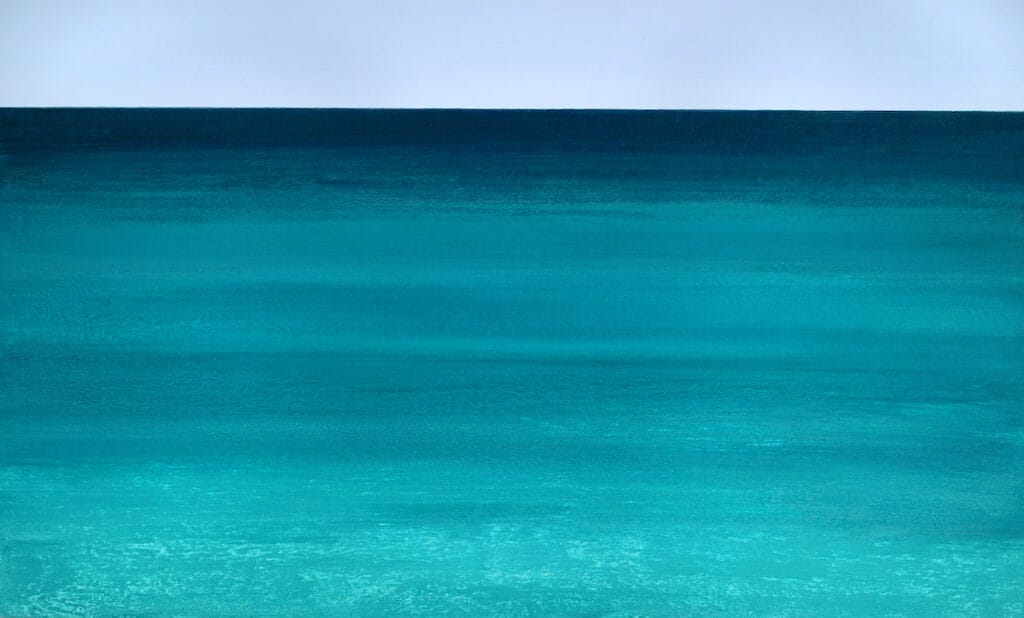 "Into the Water," 30 x 48, acrylic on canvas