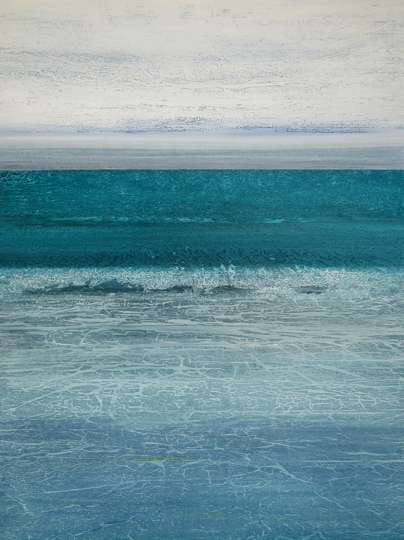 "Jade Sea" 48x36 acrylic on canvas