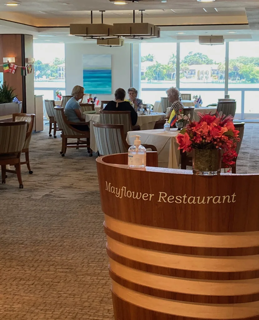 "Way Across the Bay" at the Mayflower Restaurant in Plymouth Harbor, John Ringling Boulevard, Sarasota.